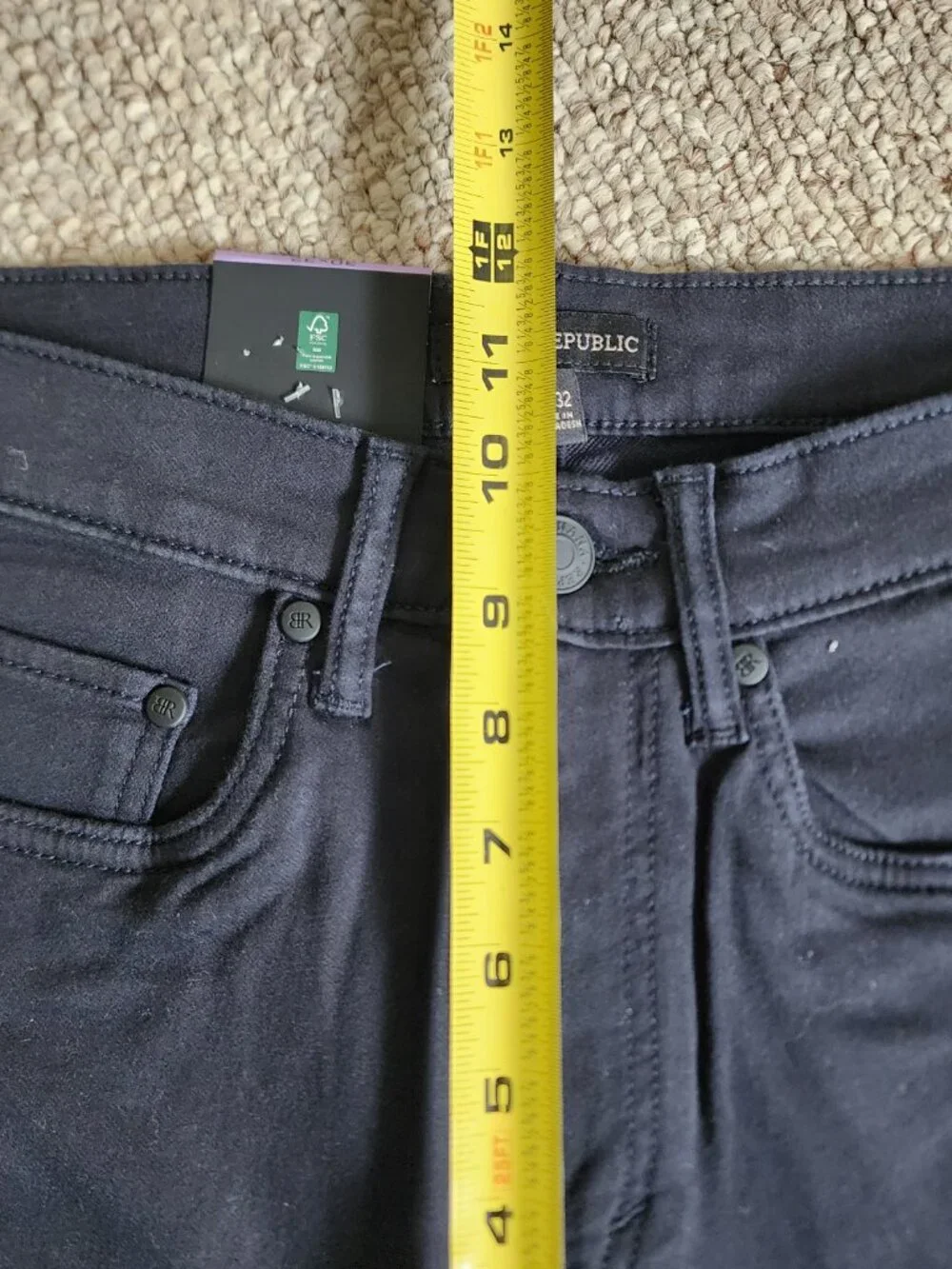 NWT Banana Republic Men's 5 Pocket Black Pants Size 32x30